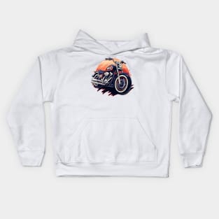 Vintage Retro Motorcycle Kids Hoodie